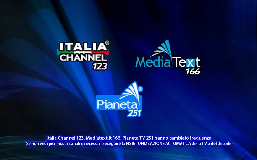 Italia Channel 123 cambio frequenza